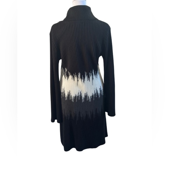 Style & Co Black & White Ombre Sweater Dress with Cowl Neck - Picture 3 of 4